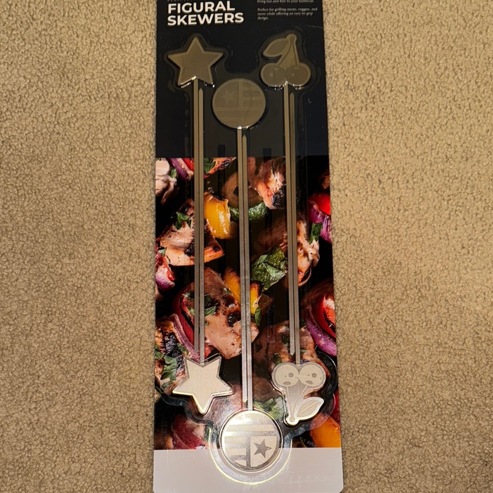 Charcoal Companion Stainless Steel Skewers, NEW, BBQ